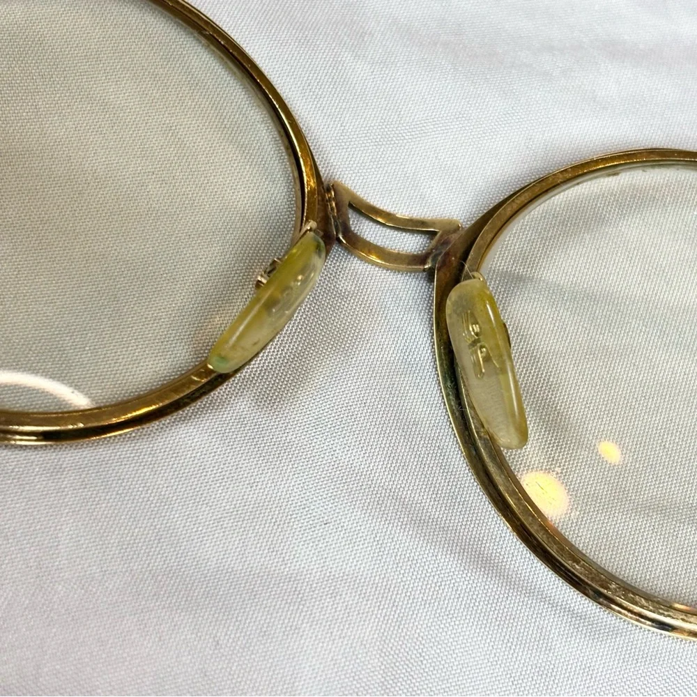 Vintage 60s‎ 70s Riviera Gold Frame Eyeglasses Round Gold Rimmed Frames Only